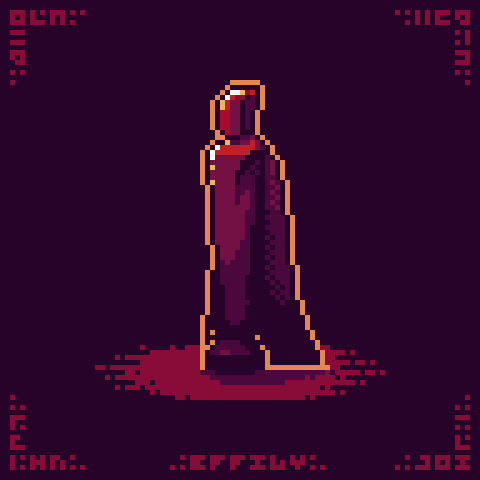 A red and rather imposing statue