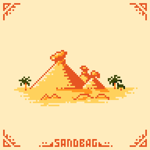 A pyramid that looks a little bit like a trash bag