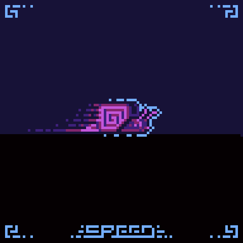 A speeding snail that appears to be pushing the sound barrier